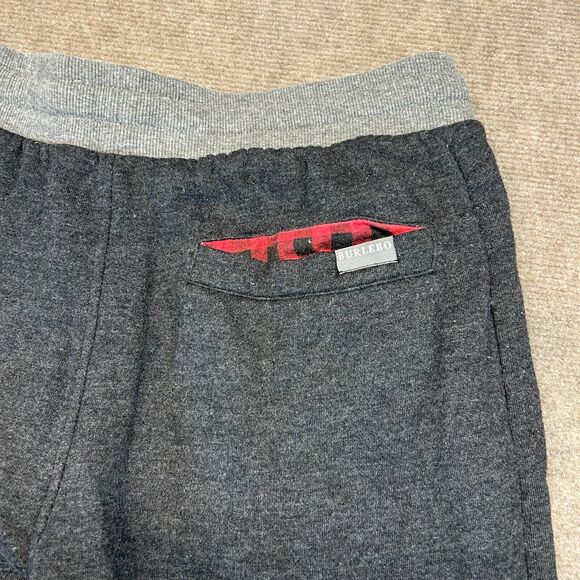 Burlebo Joggers Pants Men's Small Gray 50/50 Fleece Drawstring Plaid Pockets 27" - Picture 11 of 11